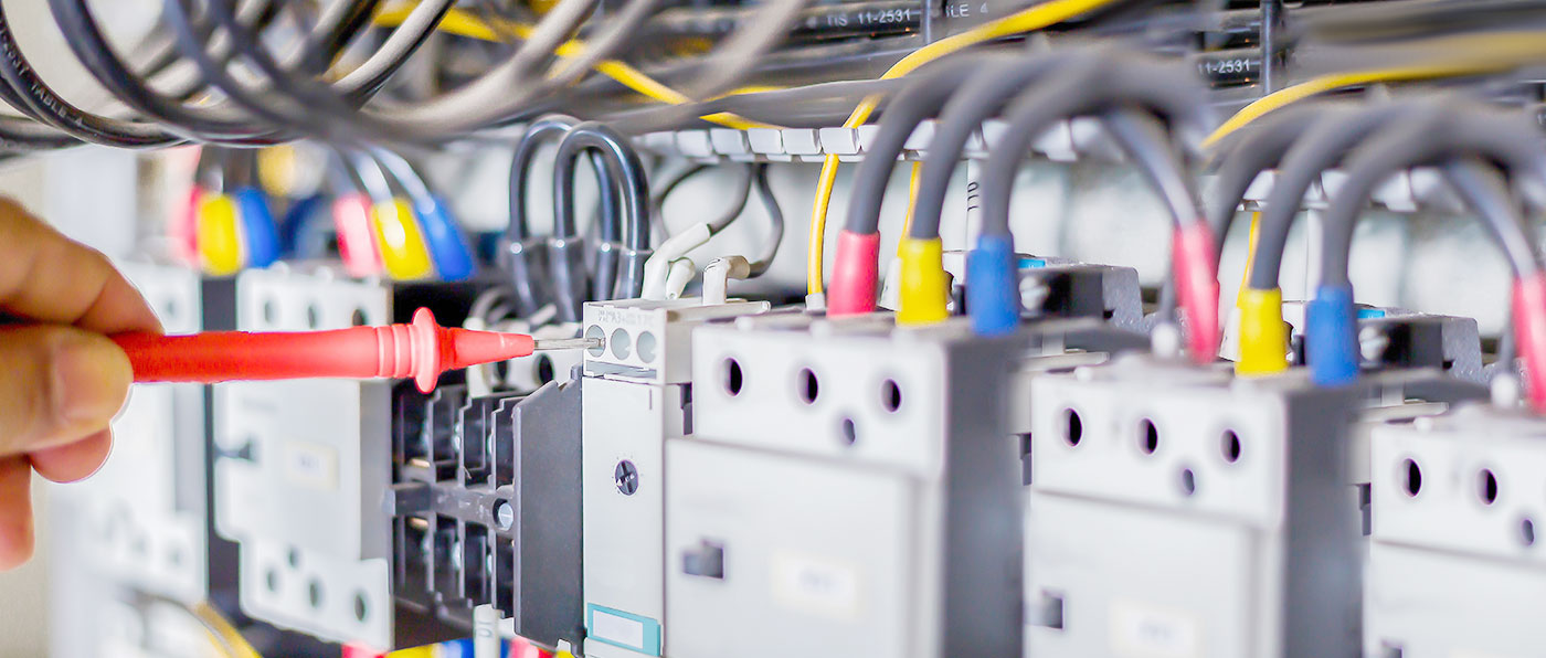 Electrician working on wires